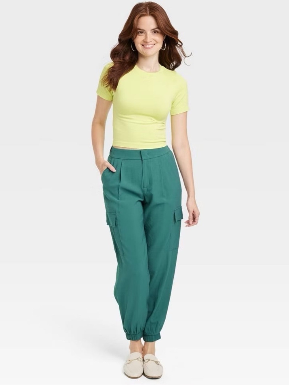 a new day Dark Green Cargo Jogger Pants